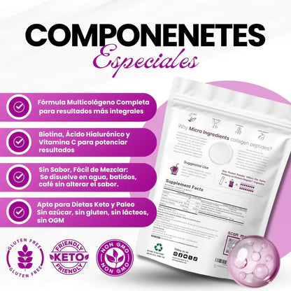 Microingredients® | Multi Colágeno Peptides Premium 🌿